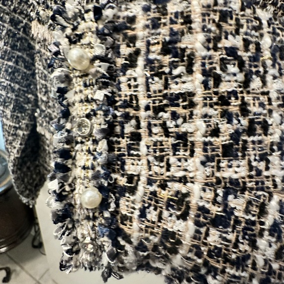 Stella & Lorenzo Metallic Tweed "Lady" Style Jacket - Picture 6 of 8